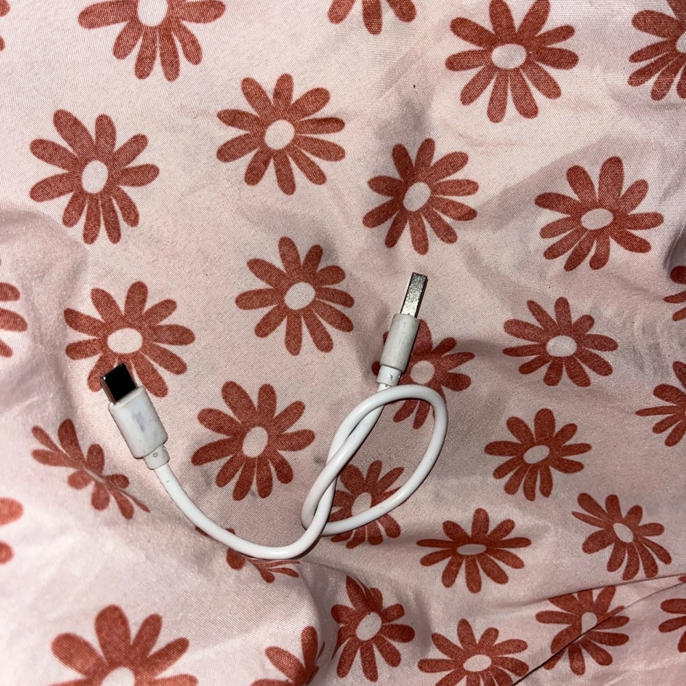 White Short USB-C to USB-A Charging Cable
